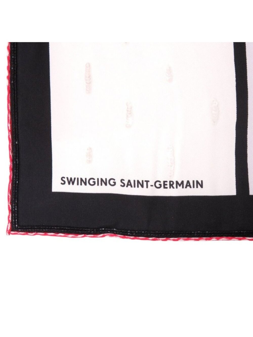 Hermes Carre 70 Swinging Saint Germain Silk Sequin Beads White Scarf - Picture 4 of 7